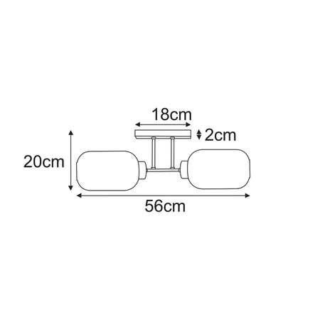 Lampa sufitowa Kaja SILVA K-5753 grafitowy, czarny