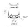Lampa wpuszczana AQForm Ring 111 Qrled 230V Recessed Biały Struktura