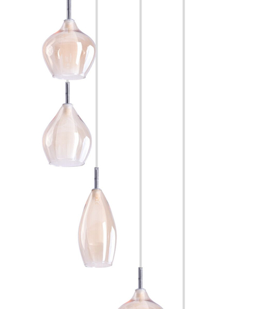 Lampa wisząca AMBER MILANO 9 BRASS Azzardo AZ4014 mosiądz