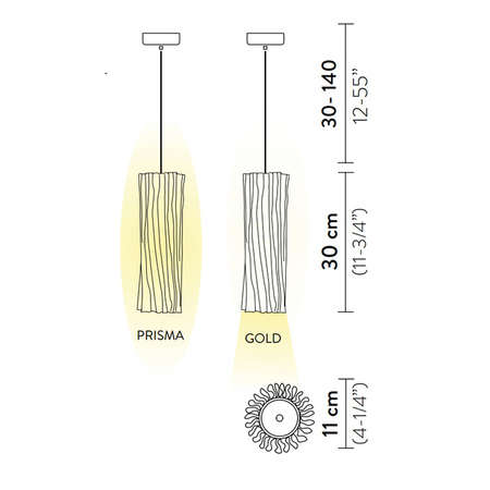 Lampa wisząca Slamp ACCORDÉON - GOLD ACRSS00GLD01B00NMTEU złoty