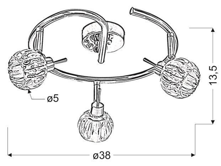Lampa ścienna Candellux 98-70326 Bombola