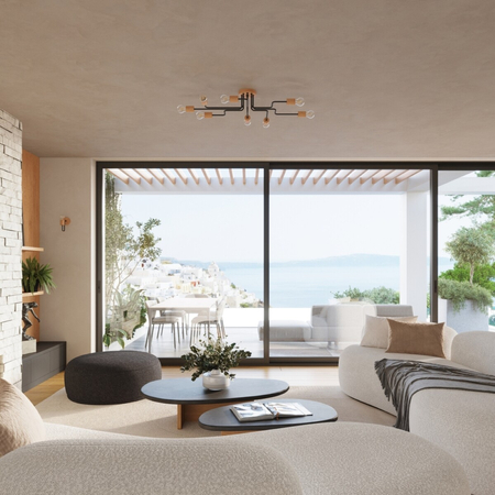 Sollux Lighting Żyrandol TIMBO 6 czarny SL.1670