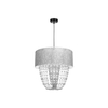 Milagro Lampa wisząca ALMERIA SILVER/BLACK 1xE27 MLP6437 Srebro / Czerń