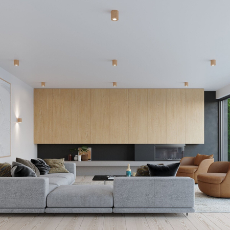 Sollux Lighting Plafon ORBIS naturalne drewno SL.0492