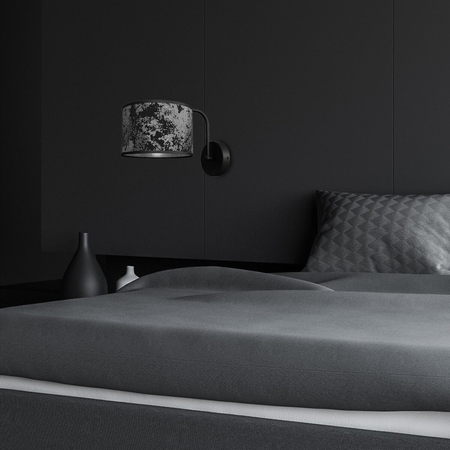 Milagro Kinkiet SATINO SILVER 1xE27 MLP7323 CZARNY