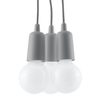 Sollux Lighting Lampa wisząca DIEGO 3 szara SL.0576