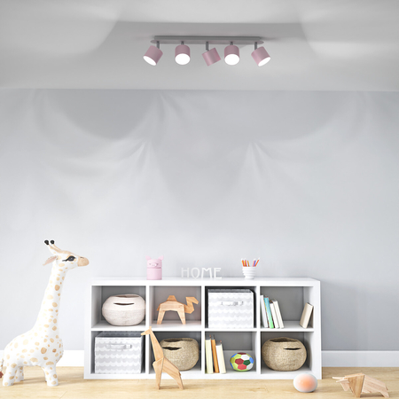 Milagro Lampa sufitowa DIXIE PINK 5xGX53 MLP7613 RÓŻOWY / BIAŁY
