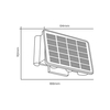 Eko-Light Kinkiet Solarny Alf 50lm 3000K EKO9099 CZARNY