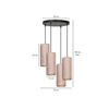 Lampa wisząca BENTE 4 BL PREMIUM ROSE Emibig 1061/4PREM różowy