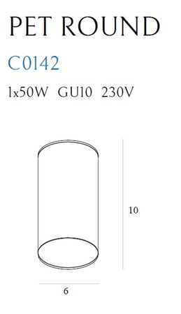 Plafon Maxlight C0142 czarny/chrom