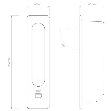 Kinkiet Astro Keta USB 1437007 Matowy Złoty