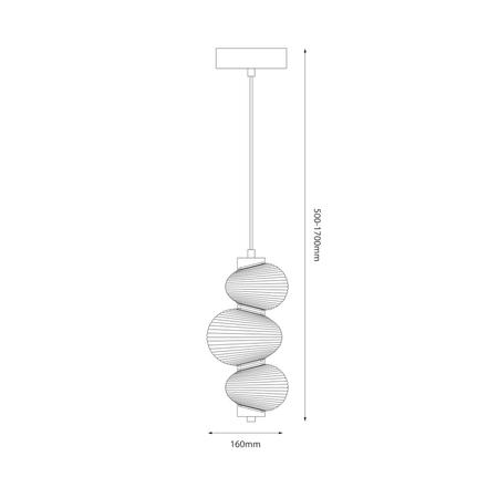 Milagro Lampa wisząca BOLLA SMOKED 12W LED ML1425 CHROM