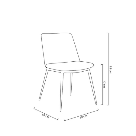 Krzesło DIEGO czarne - welur, podstawa czarno złota