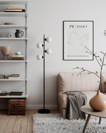 Lampa podłogowa By Rydens Punto 4100940-4002 czarny matowy