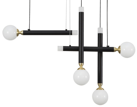 Lampa wisząca Luces Exclusivas UNION LE41811 czarny/mosiądz