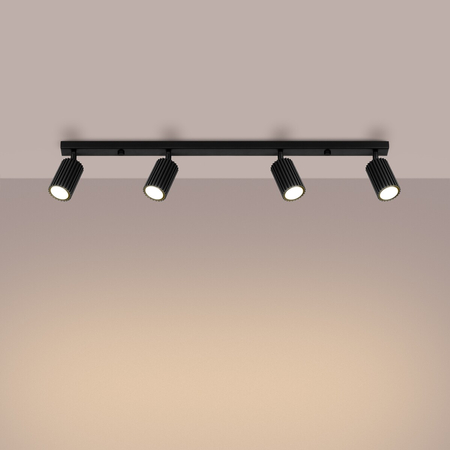 Sollux Lighting Plafon KARBON 4L czarny SL.1584