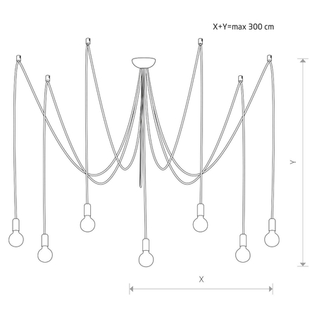 Lampa wisząca Nowodvorski 6785 Spider Black VII