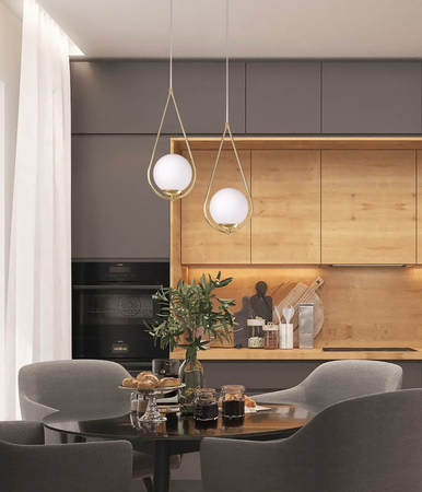 Lampa wisząca NEVE GOLD Kaja K-4776 mosiądz