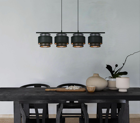 Lampa wisząca AMOS Kaja K-5283 czarny/złoty