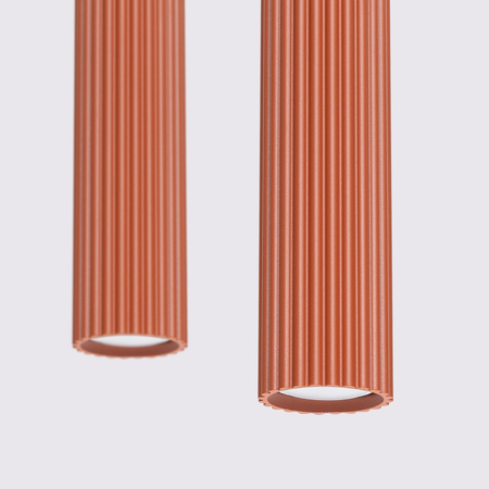 Sollux Lighting Lampa wisząca KARBON 2 ochra czerwona SL.1631