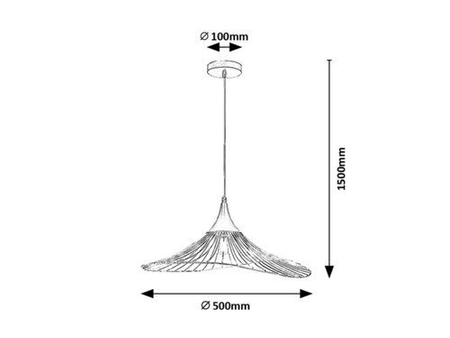 Lampa wisząca Rabalux Sombero 72004 czarny matowy