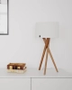 Lampa stołowa By Rydens Vega H55 E27 brązowy/biały