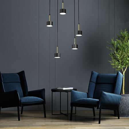 Milagro Lampa wisząca ARENA BLACK/GOLD 5xGX53 MLP7763 CZARNY / ZŁOTY