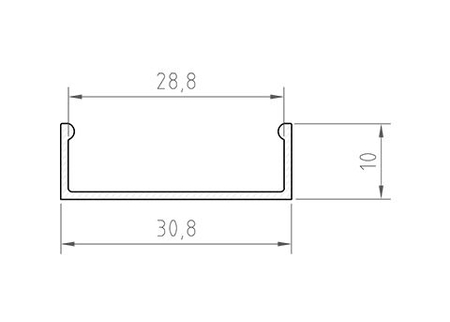 Profil LED Greenie P13-1B 1m nawierzchniowy biały lakierowany