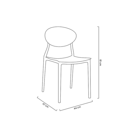 MODESTO krzesło FLEX czarne - polipropylen