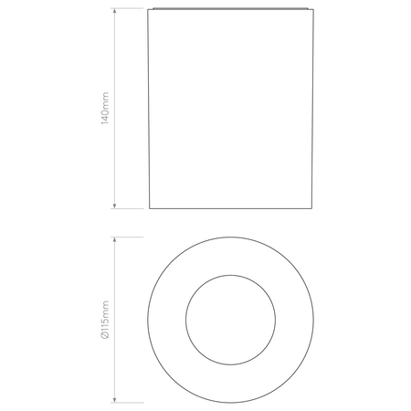 Spot zewnętrzny Astro Kos Round 140 LED 1326067 Biały z Teksturą