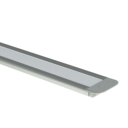 Eko-Light PROFIL ALUMINIOWY SREBRNY TYP Z 2m + KLOSZ MLECZNY EKPR0095