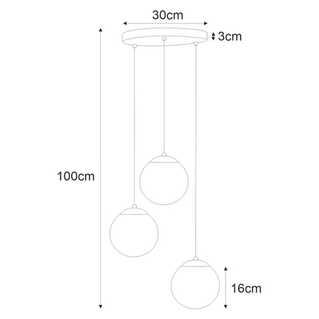 Lampa wisząca CAMINA Kaja K-4746 biały/czarny
