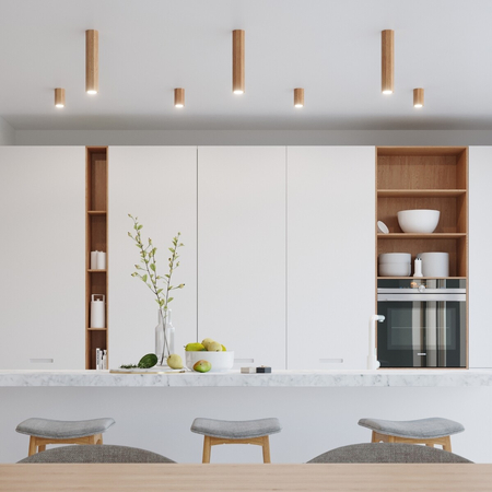 Sollux Lighting Plafon ZEKE 10 dąb SL.1033