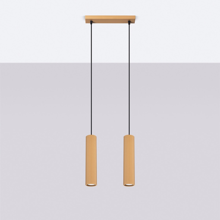 Sollux Lighting Lampa wisząca KARBON 2 złoty SL.1555