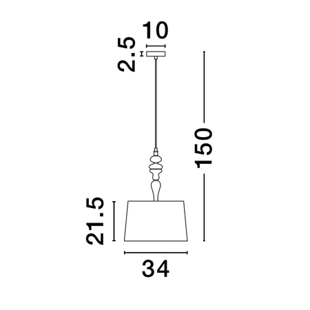 Lampa wisząca Luces Exclusivas LE44201 złoty i odcienie złota, inny