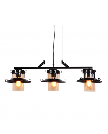 Lampa wisząca Lumina Deco LDP-11328B-3-PR-BK Capri Trio