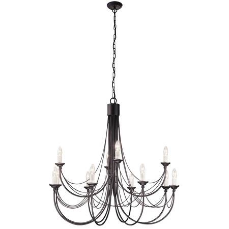 Żyrandol Elstead Lighting Carisbrooke czarny CB12-BLACK