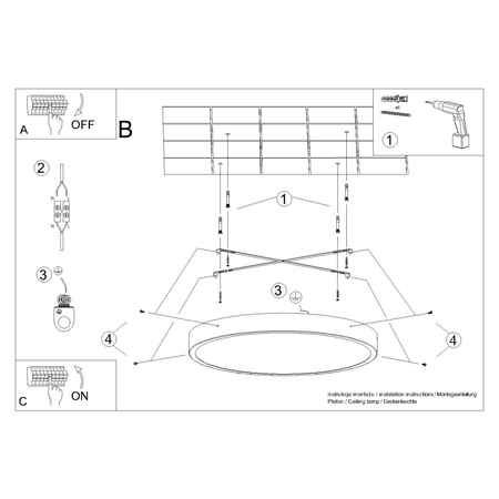 Sollux Lighting Plafon ONYX 40 biały LED 3000K SL.1245