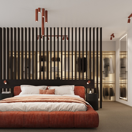 Sollux Lighting Kinkiet KARBON ochra czerwona z włącznikiem SL.1636