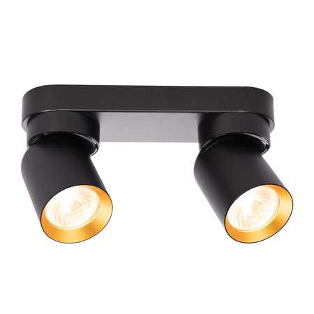 Milagro Lampa Sufitowa Andy 2xGU10 Czarny + Złoty ML9935 CZARNY / ZŁOTY