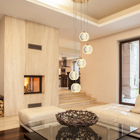 Light Prestige Lampa wisząca Brillant 5 złota LED CCT LP-3303/5P GD