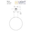 Light Prestige Lampa wisząca Mirror L czarna IP44 LED CCT LP-999/1P L BK CCT