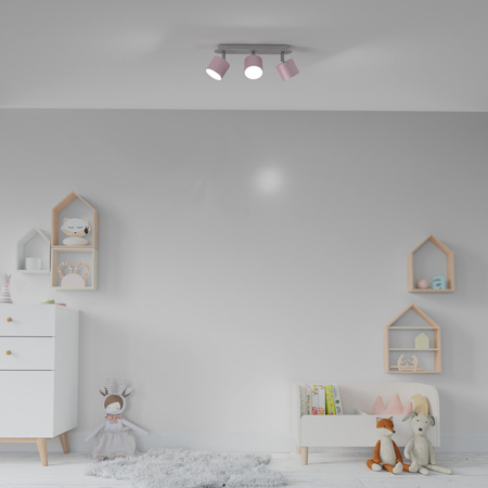 Milagro Lampa sufitowa DIXIE PINK 3xGX53 MLP7611 RÓŻOWY / BIAŁY
