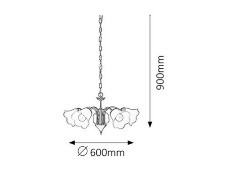 Żyrandol Rabalux Rafaella 7245 chrom