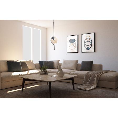 Lampa wisząca Kaja VELA K-5335 bursztynowy, czarny