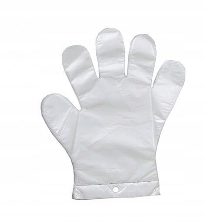 Rękawiczki foliowe zrywki jednorazowe PE 100szt.