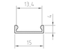 Profil LED Greenie P4-3 1M czarny nawierzchniowy lakierowany