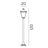 LONDON 485 BLACK E27 LED 9W 120CM