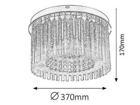 Lampa sufitowa Rabalux Danielle 2449 chrom