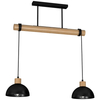 Milagro Lampa wisząca ERIK Black/Wood 2xE27 MLP7225 CZARNY